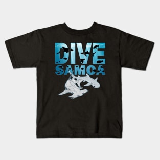 Hammerhead and Whitetip Reef Shark Dive Samoa Kids T-Shirt